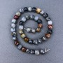 Assorted Natural Stone Beads Cut Cubes on Thread, 9x9 mm diameter, 38 cm length