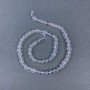 Mountain Crystal Beads - Faceted Cubes on Thread, 6x6 mm, approx. 39 cm length