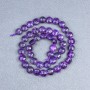 Sugilite Beads, Faceted Coin Shape, 8×5, 5 mm± on a thread, length 38 cm+
