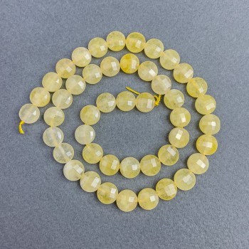 Citrine Beads Natural Stone Coin Beads Cut, 8x5 mm, on thread, length 38 cm