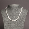 Necklace of natural baroque pearls, diameter 7x6mm +-, length 46cm +-