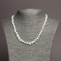 Necklace of natural baroque pearls, diameter 7x6mm +-, length 46cm +-