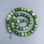 Jadeite Beads Canadian Natural Stone Faceted Round Bead, 8 mm diameter ± on a thread, length 38 cm+
