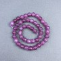 Tourmaline Rubellite Beads natural stone smooth ball, diameter 8 mm± on thread, length 39 cm+