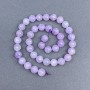 Lavender Amethyst Natural Stone Faceted Round Beads 10 mm diameter ± on thread, 40 cm length ±