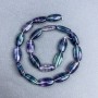 Fluorite Beads, Natural Stone, Oval Shape, 20×10 mm ± on Thread, 40 cm + Length
