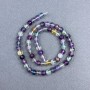 Fluorite Beads natural stone smooth sphere, diameter 6 mm± on thread, length 40 cm+
