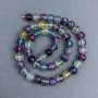 Fluorite Beads natural stone smooth round, diameter 10 mm± on thread, length 40 cm+