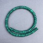 Malachite Beads - Rondelle natural stone, 10x5 mm diameter, on thread, length 40 cm+