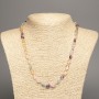 Necklace of Natural Stone Assortment - Faceted, diameter 10×7mm±, length 49cm ±