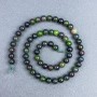 Zoisite Beads Smooth Round Bead 6.5 mm on Thread, Length 37 cm+
