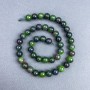Zoisite Beads smooth round 8 mm on thread, length 38 cm+
