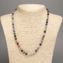 Assorted Natural Stone Necklace Beads, smooth round 6mm diameter, 50cm length +