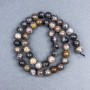Sunstone Beads natural smooth ball diameter 8.5 mm ± on thread, length 39 cm+