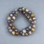 Sunstone Beads natural stone smooth sphere 9.5 mm dia. on thread, 39 cm length