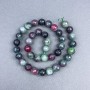 Zoisite Beads natural stone faceted sphere, diameter 10 mm± on thread, length 39 cm+