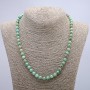 Amazonite Natural Stone Necklace - Smooth Bead Ball 6mm Diameter, 46cm Length +