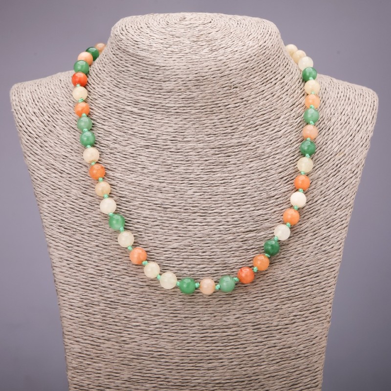 Necklace Assortment (piece) smooth beads, diameter 8mm, length 45cm