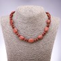 Necklace made of natural aventurine (synthetic) "Golden Sand" flat oval, 13×18mm, rondelle 9×6mm, length 45cm