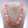 Chalcedony Beads Necklace – rondelle beads on a long length, diameter 10x6mm-19x14mm, length 45cm