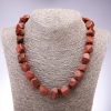 Necklace with Aventurine (synthetic) Golden Sand multifaceted cut, diameter 13×15 mm +-, length 50 cm