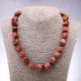 Necklace with Aventurine (synthetic) Golden Sand multifaceted cut, diameter 13×15 mm +-, length 50 cm
