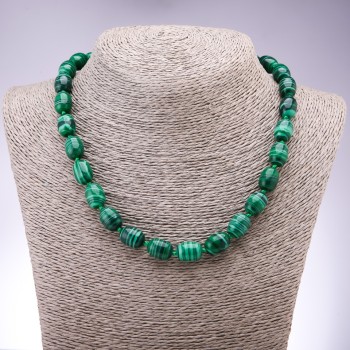Malachite Beads (natural), diameter 10×14mm +-, length 45cm+-