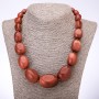 CLEARANCE "Elegant" Necklace Aventurine (Synthetic) "Golden Sand" Large Tumbled Stones Graduated 10x13mm-25x37mm, length 50cm