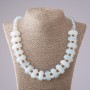Moonstone Cleopatra Necklace chain 12×25 mm and 10mm beads L50cm