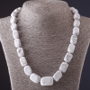 Necklace Victoria with Chalcedony "Bar" on expansion 0, 8x2.5 cm, length 50 cm