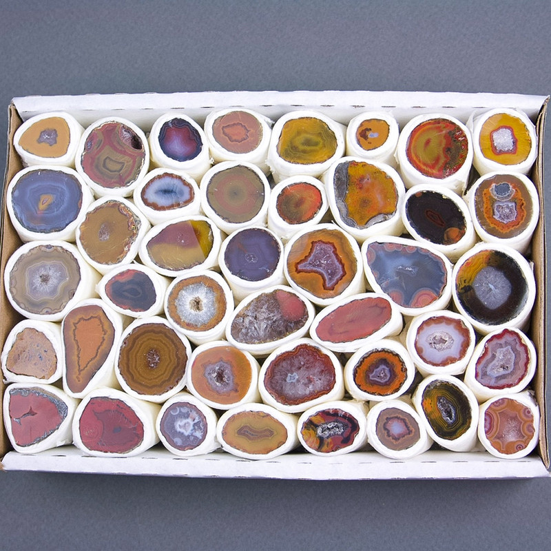 Souvenir geode of carnelian assortment sizes (price per box)