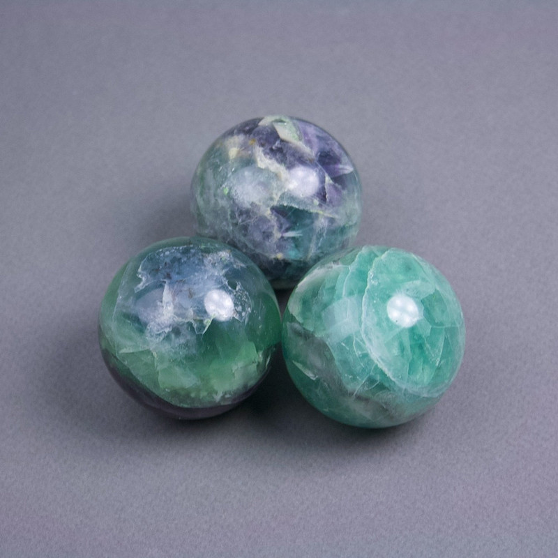 Souvenir sphere natural stone Fluorite, diameter from 50mm+- (price per 100g) weight from 200 g