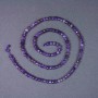 Amethyst Beads, Natural Stone, Faceted Rondelle, 4x3 mm, on thread, 39 cm long