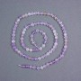 Amethyst Beads natural stone faceted round bead, diameter 4 mm± on thread, length 39 cm+