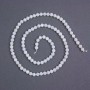 Natural Mother-of-P Pearl Beads faceted ball 4 mm ± on thread, length 38 cm+