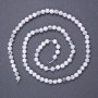 Kaholong Beads natural stone, faceted ball, 4 mm± diameter on thread, length 39 cm+