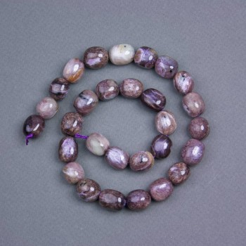 Charoite Beads natural stone barrel, diameter 14x11 mm± on thread, length 40cm+
