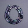 Fluorite Beads, Cylindrical, Natural Stone, 16×8 mm ± on thread, 40 cm length
