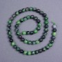 Zoisite Beads natural stone smooth ball, diameter 6.5 mm± on thread, length 40 cm+