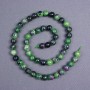 Zoisite Beads natural stone smooth ball, diameter 8 mm± on thread, length 40 cm+