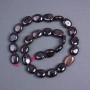 Garnet Beads, natural stone, oval, 15×12 mm ± on thread, length 40 cm+