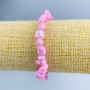 Bracelet Mother-of-Pearl Violet Faceted Beads, diameter 8x6mm +-, length 18cm (stretch)