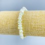 Bracelet Mother-of-Pearl White Tumbled Beads, 7x4mm, stretchy, 18cm