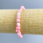 Bracelet Mother-of-Pearl Light Pink Pearlized Beads, 8x6mm, stretchy, 18cm