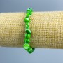 Bracelet Pearlized green mother-of-pearl, faceted beads, diameter 8×6mm±, length 18cm (stretch)