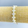 Bracelet Mother-of-pearl Clover, diameter 10x10x2, 5mm+-, length 18cm (stretch)