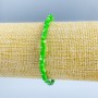 Bracelet Mother-of-Pearl toned green disk beads, diameter 4x2mm, length 18cm (stretch)