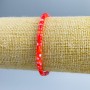 Bracelet Mother-of-Pearl Tonal Red Disc Beads, Ø 4×2mm, length 18cm (stretch)