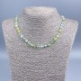 Assorted Natural Stone Faceted Beads Necklace, 10x6mm, approx. 50cm