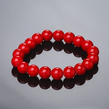 Elastic Coral Bracelet (pressed) 10 mm